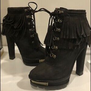 Brian Atwood Tempesta Brown Sucede Booties Size 6